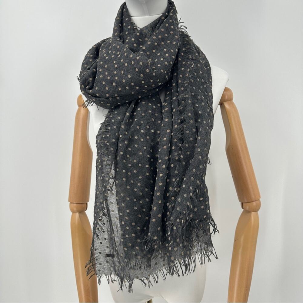 Roots Grey Polka dot Oversized Lightweight Scarf Wrap